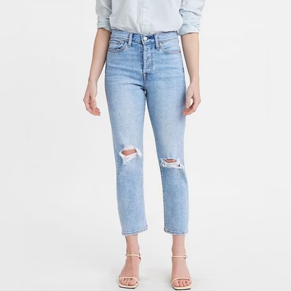 Levi's Denim - Levi's® Wedgie Destructed Straight Jeans NWT Light Wash